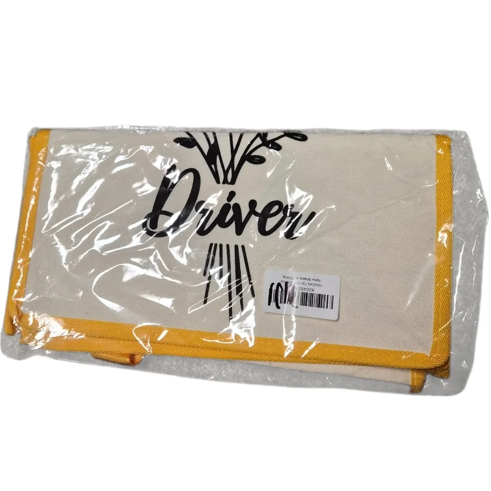 Driver Floral Canvas Tote Yellow Trim